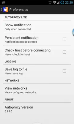 AutoProxy Lite android App screenshot 1